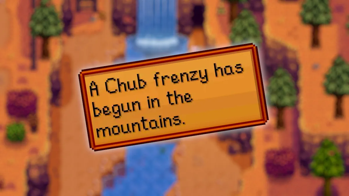 The Fish Frenzy pop up in Stardew Valley