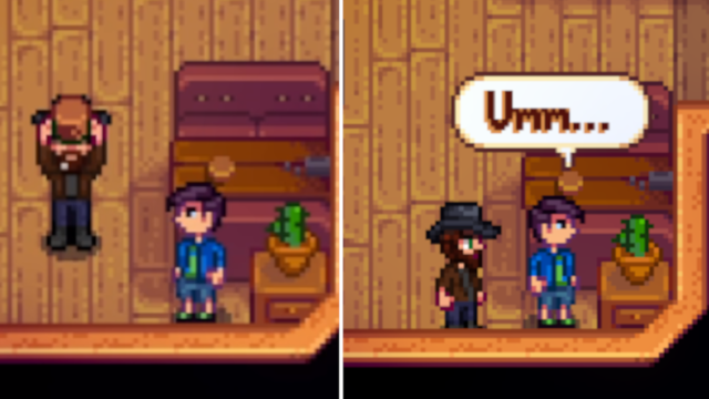 The villagers don't like it when you drink Mayonnaise in front of them in Stardew Valley
