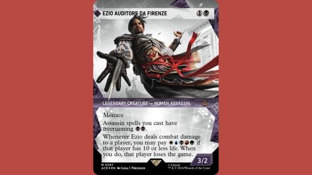 ezio cool art magic the gathering assassins creeduniverses beyond card