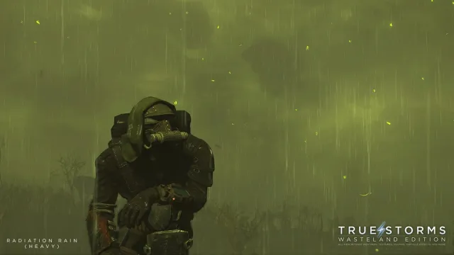 Fallout 4 VR player in radiation rain storm