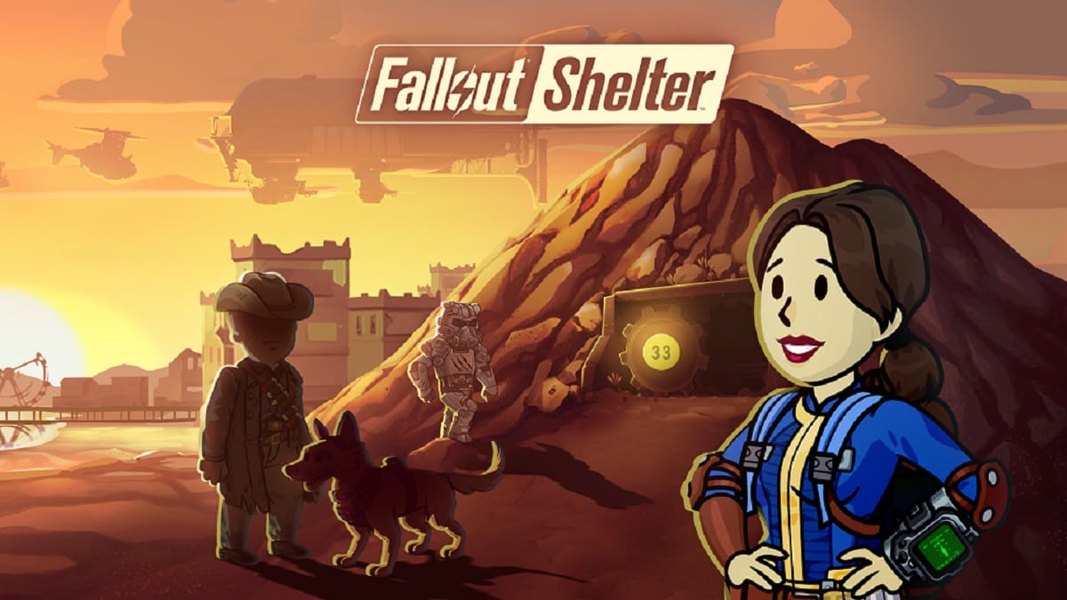 Fallout Shelter with characters from TV show