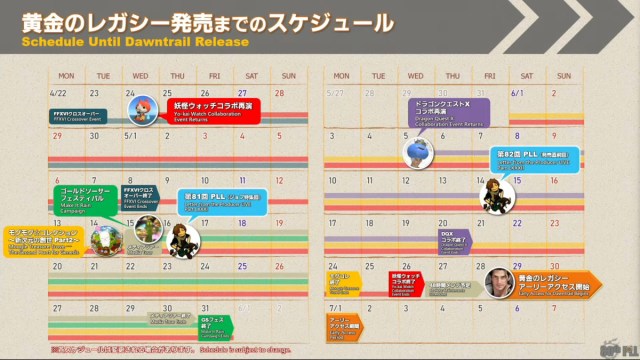 The full schedule in the run-up to Final Fantasy XIV Dawntrail