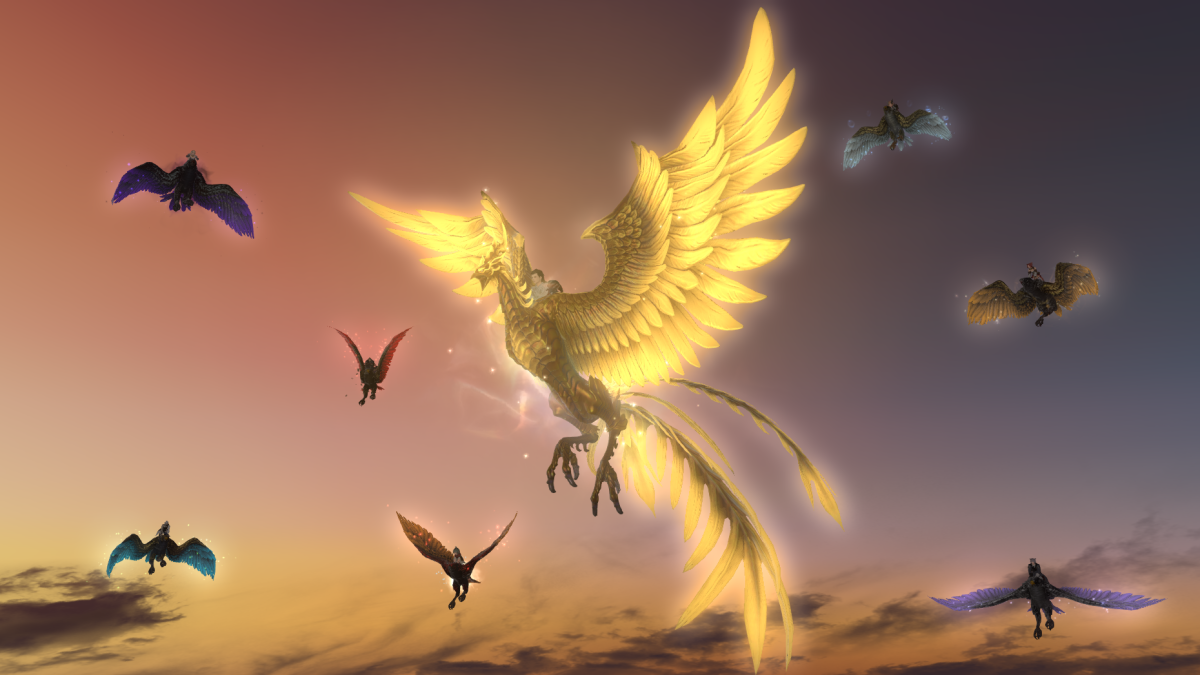 Flying mounts in Final Fantasy XIV