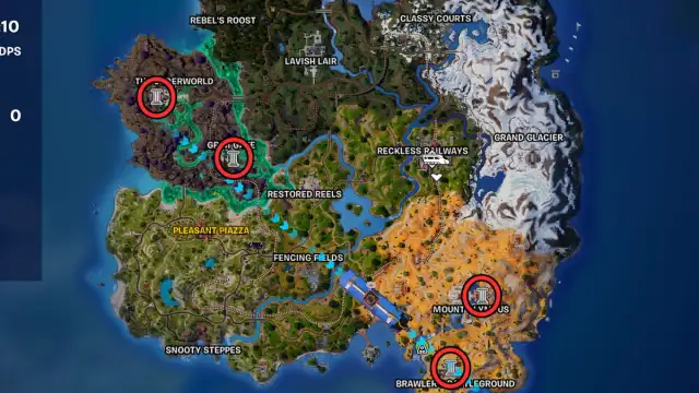 Fortnite Aspect of the Gods boss map
