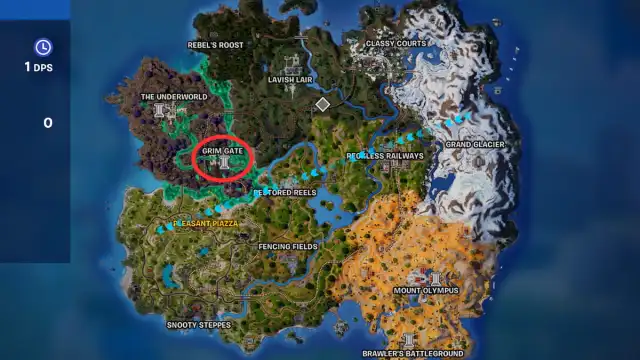 Fortnite Grim Gate map location