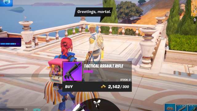 Fortnite tactical assault rifle in Apollo shop