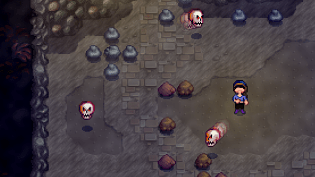 Haunted Skulls within the Quarry Mines in Stardew Valley