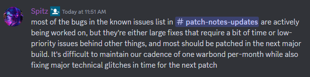 A message explaining the delay behind Helldivers 2 fixes.