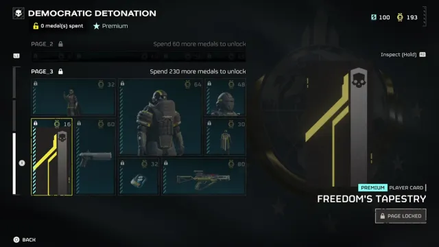helldivers 2 everything in democratic detonation warbond image of third page - final player card
