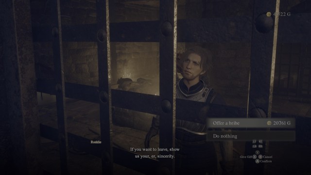 Dragon's Dogma 2 How to remove guard hostility bribing a guard at the gaol for freedom