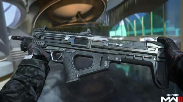 A MW3 player holding a BAL-27 assault rifle in both hands. 