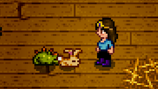 A Rabbit (and a Dinosaur) in Stardew Valley