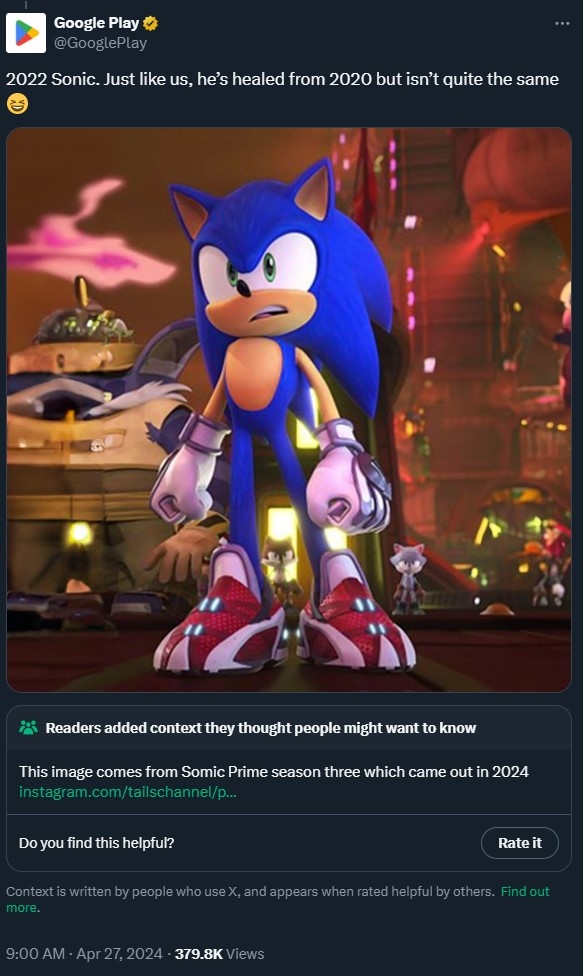 Google attempts to post Sonic facts on X, fails in incredible ways