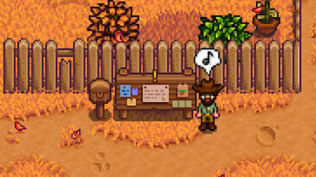 The Special Orders Board outside Mayor Lewis' house in Stardew Valley