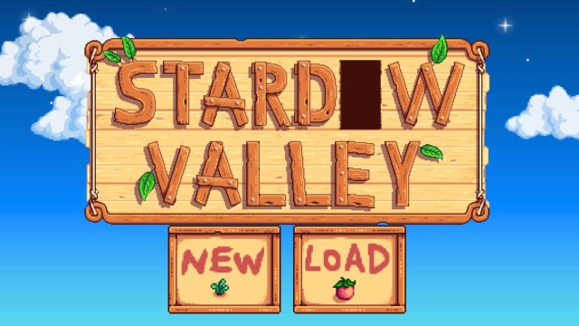 Stardew Valley main screen