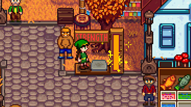 Winning the Strength Test at the Stardew Valley Fair