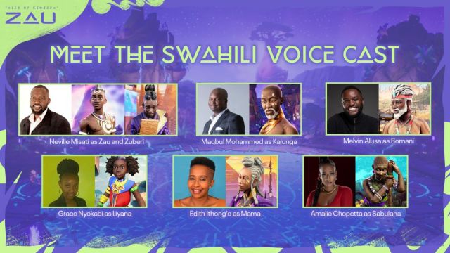 Geschichten von Kenzera Zau Swahili-Synchronsprecherbesetzung