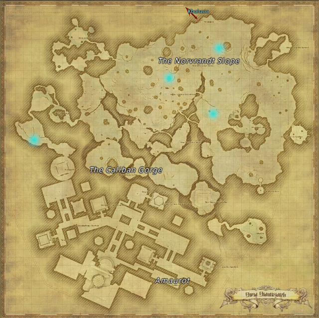 Map of field Aether Currents in The Tempest in Final Fantasy XIV