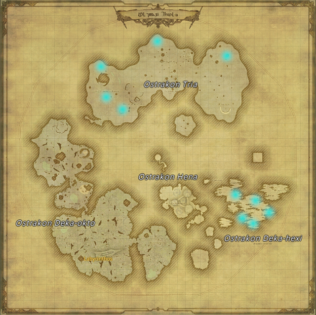 Map of field Aether Currents in Ultima Thule in Final Fantasy XIV