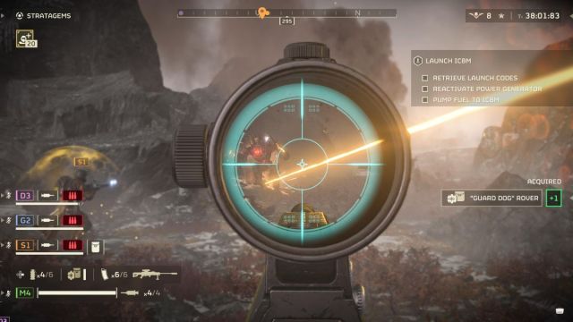 using the anti materiel rifle in helldivers 2