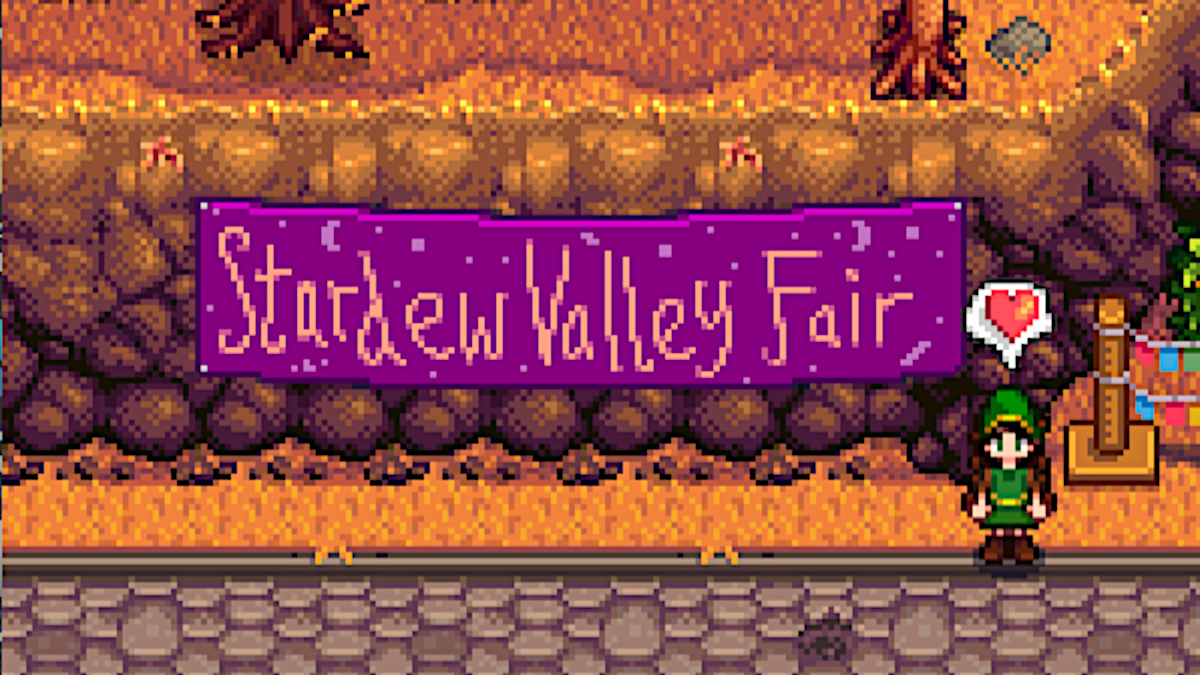 The sign for the Stardew Valley Fair