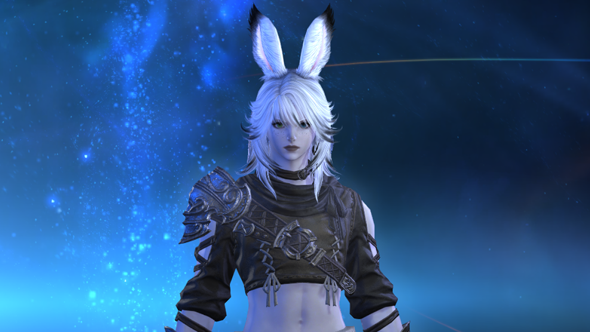 Male Viera in the character creation section of the FFXIV: Dawntrail benchmark