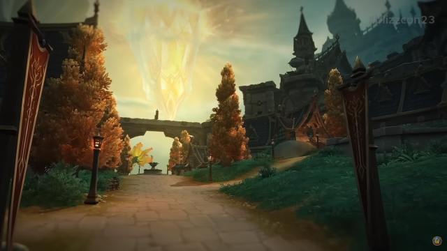 Die Hallowfall-Region von World of Warcraft: The War Within.