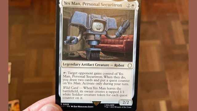 yes man personal securitron magic the gathering universes beyond fallout