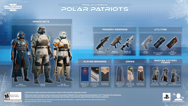 helldivers 2 everything in polar patriots warbond - official detail art