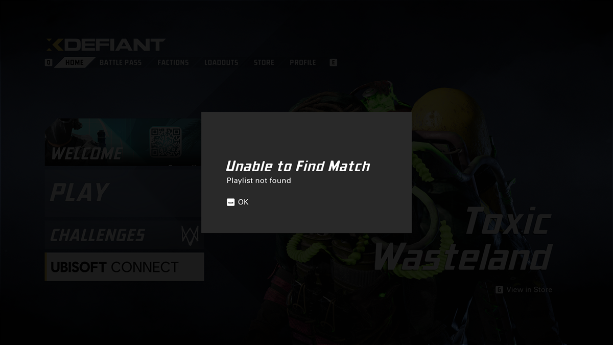 How to fix XDefiant Unable to Find Match Playlist Not Found error