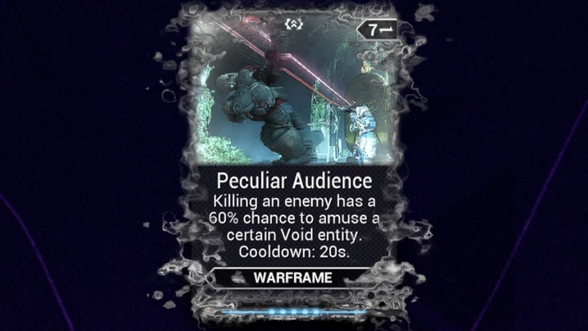 What is Peculiar Audience in Warframe?