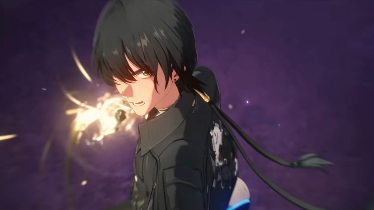 The Main Character about to use his absorption power in the Official Launch Trailer of Wuthering Waves