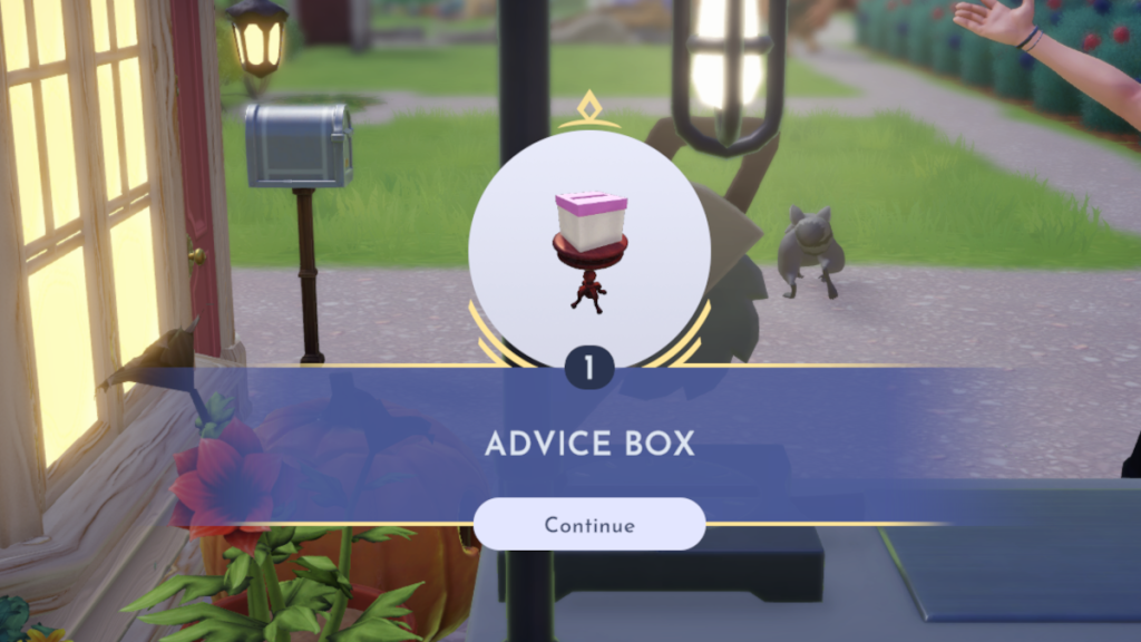 Crafted Advice Box in Disney Dreamlight Valley
