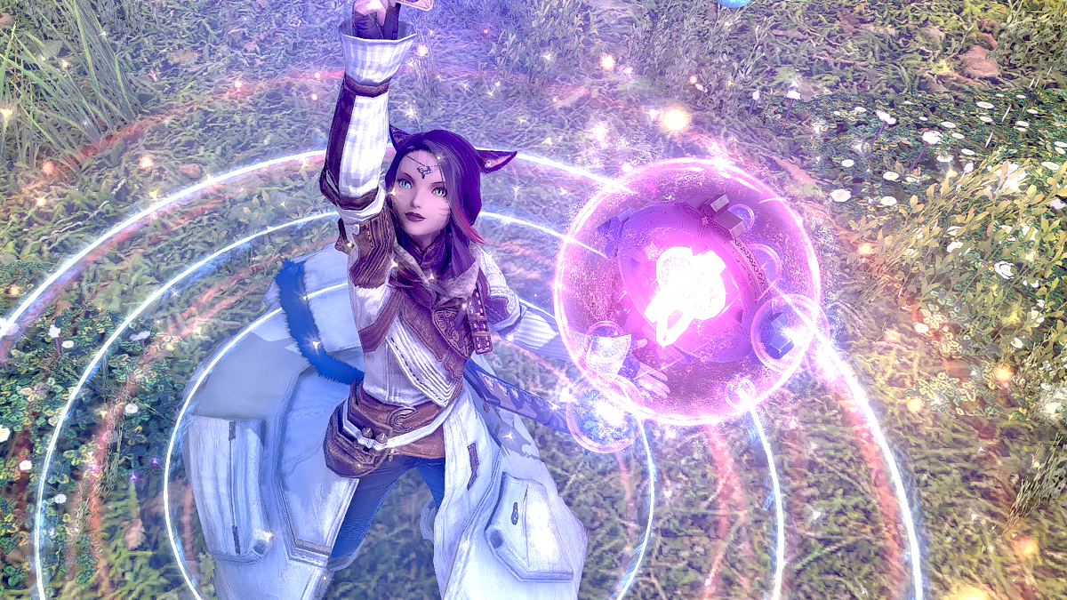 Playing as Astrologian with Canopus Lux in Final Fantasy XIV