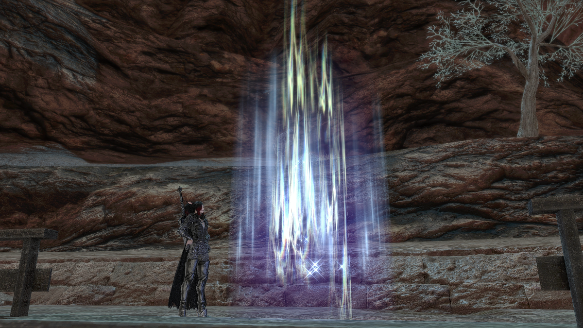 The entrance to a dungeon in Final Fantasy XIV