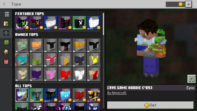Höhlenspiel-Hoodie in Minecraft