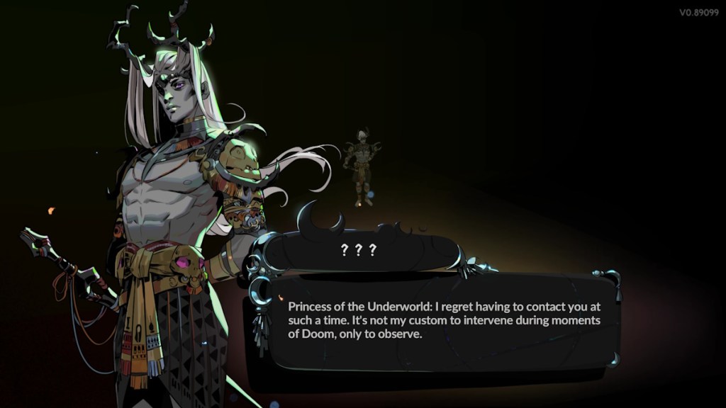 Fated List of Minor Prophecies in Hades 2 - mysterious dude