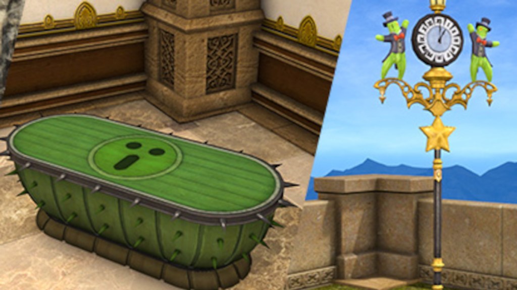 Furniture available during the Make it Rain Campaign 2024 in Final Fantasy XIV