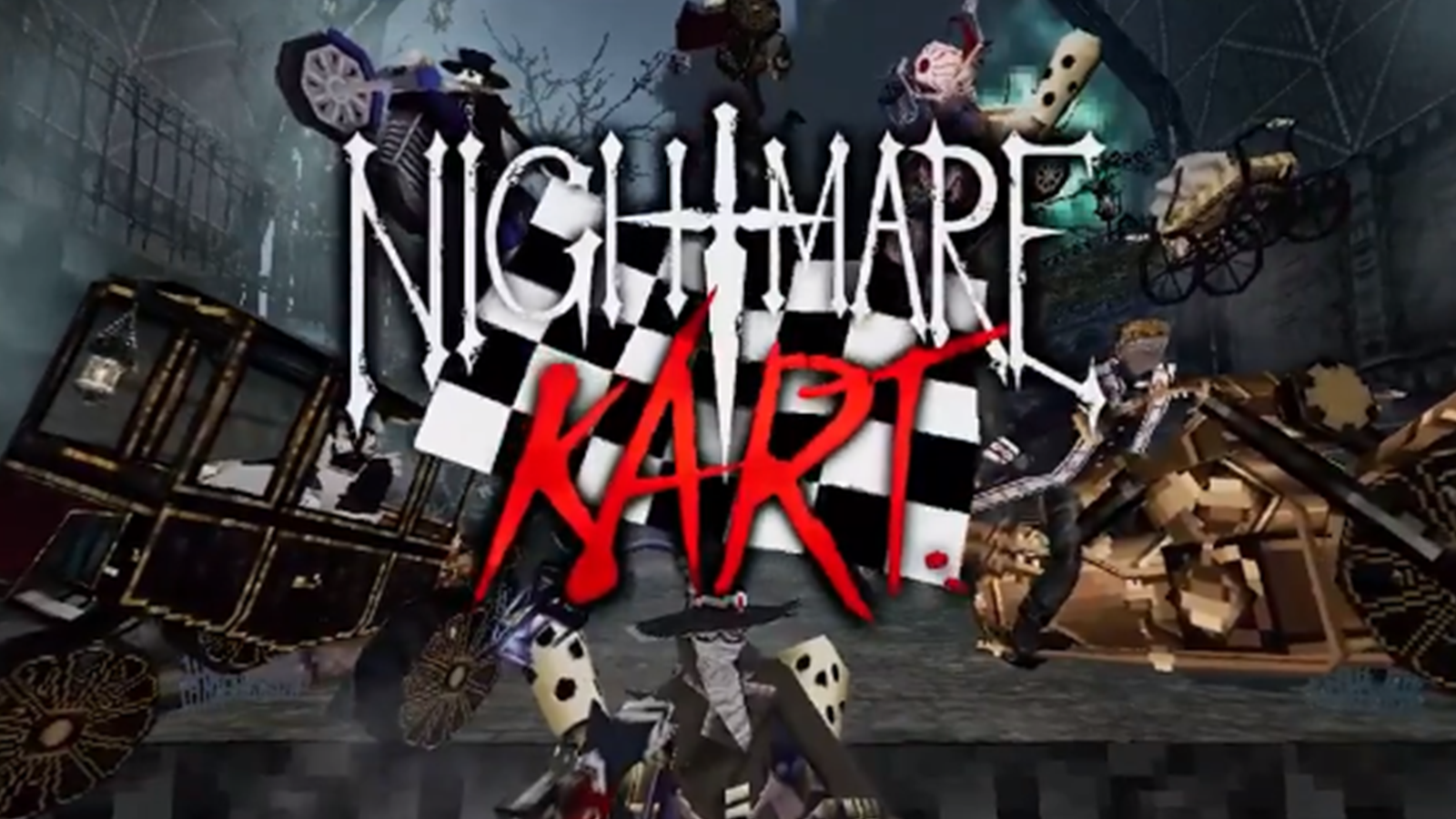 Nightmare Kart's title screen