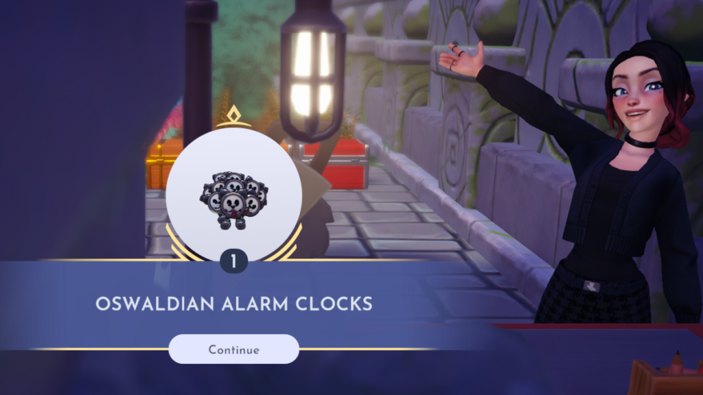 Crafted Oswaldian Alarm Clocks in Disney Dreamlight Valley