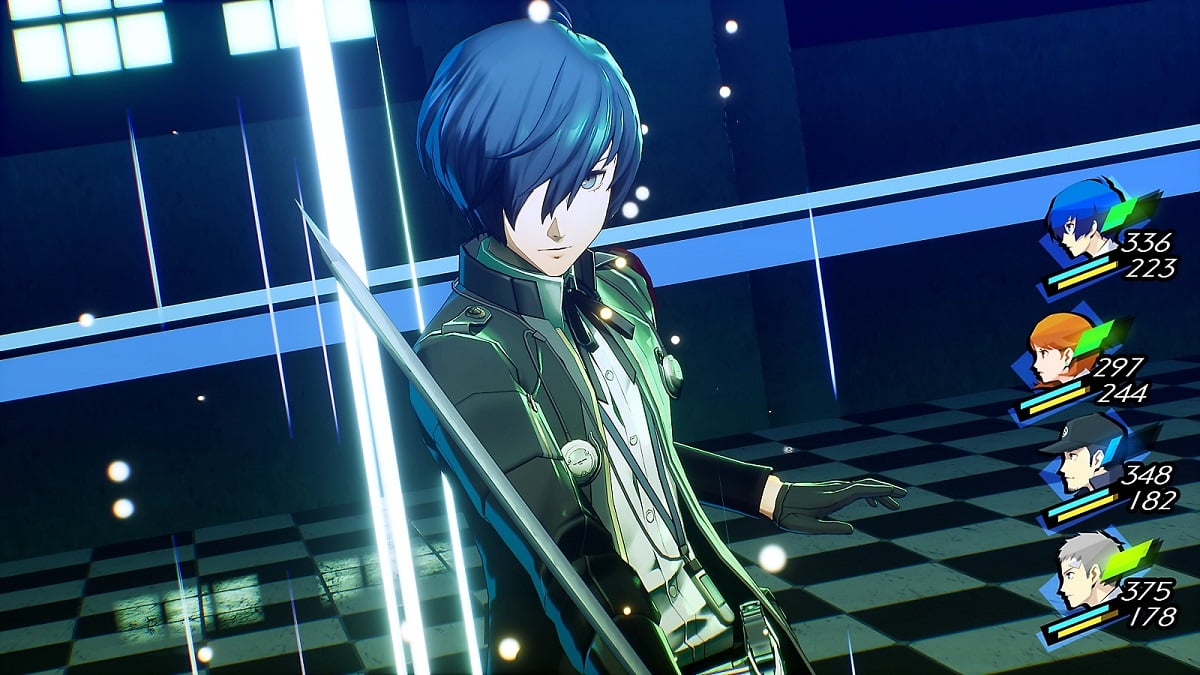 Persona 3 Reload main character holding sword