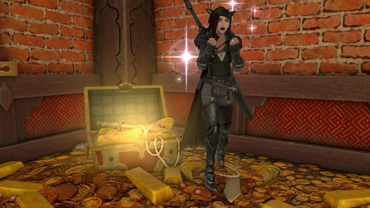 Piles of gold in Final Fantasy XIV