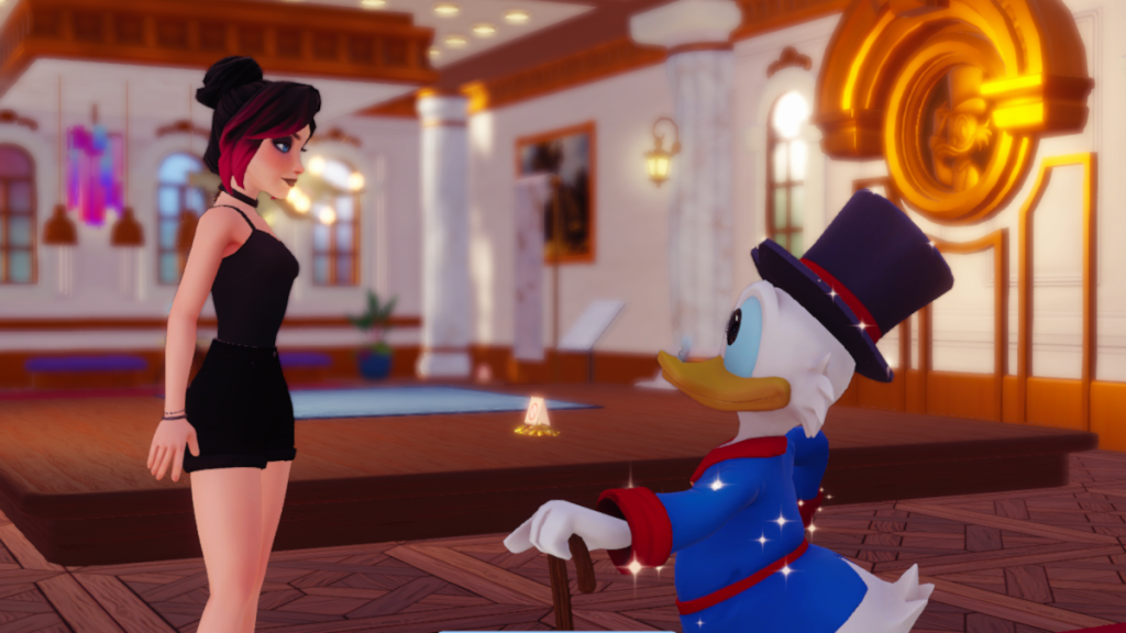 Talking to Scrooge in Disney Dreamlight Valley