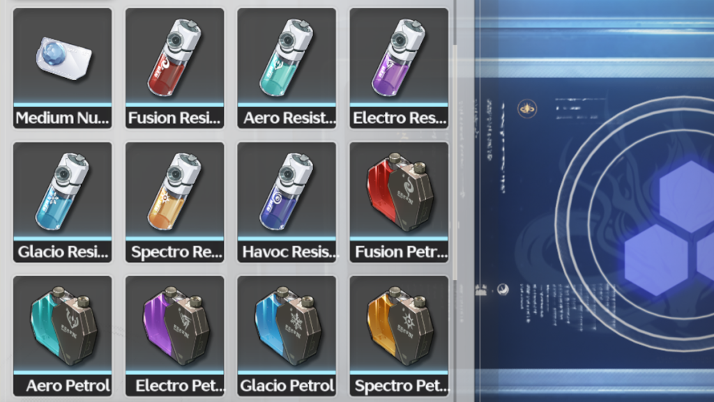 Things you can make using Base Fluid in Wuthering Waves