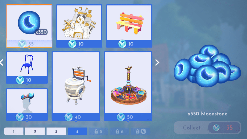 Tier 4 rewards in the A Day at Disney event in Disney Dreamlight Valley