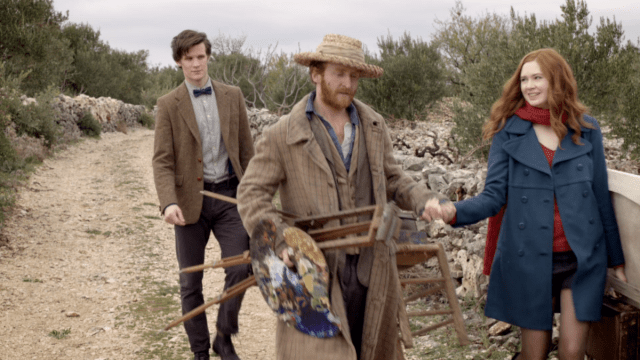 Matt Smith as the Doctor, alongside Vincent Van Gogh and Amy Pond
