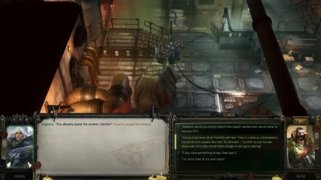 Warhammer 40K dialogue options