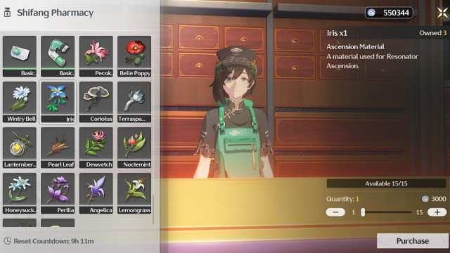 Wuthering Waves Iris in Shifang Pharmacy