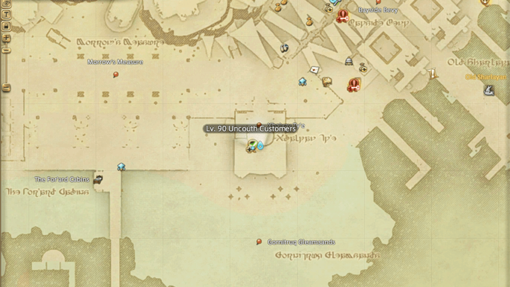Location of 'Uncouth Customers' in Final Fantasy XIV