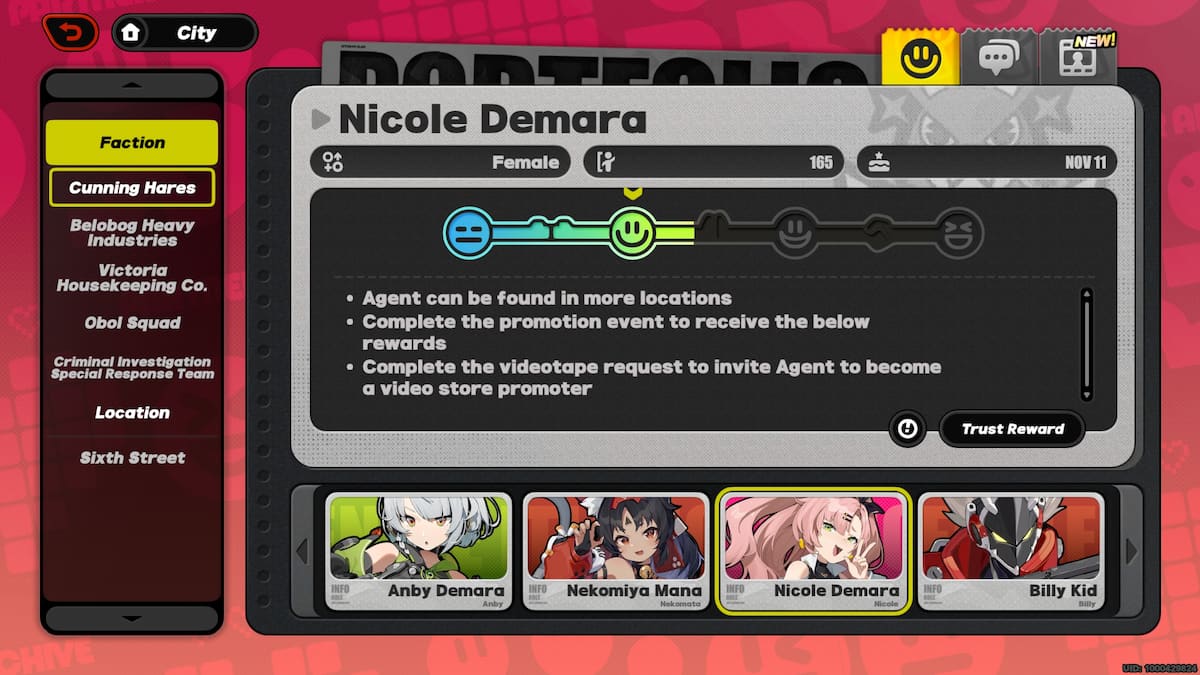 How to level up Trust in Zenless Zone Zero